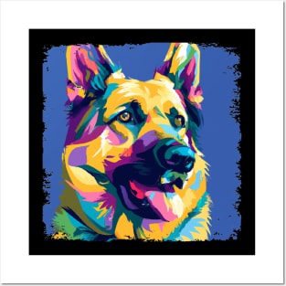 German Shepherd Dog Pop Art - Dog Lover Gifts Posters and Art